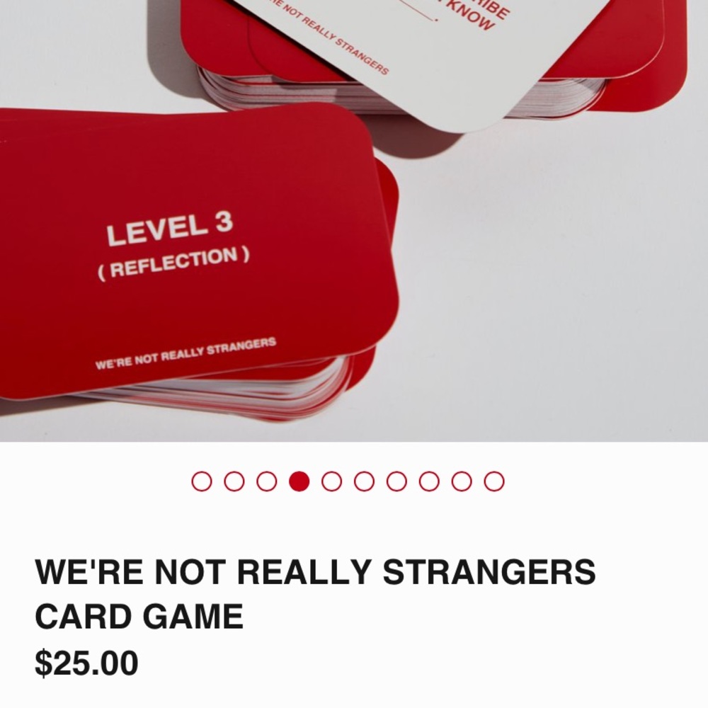 We’re not really strangers card game